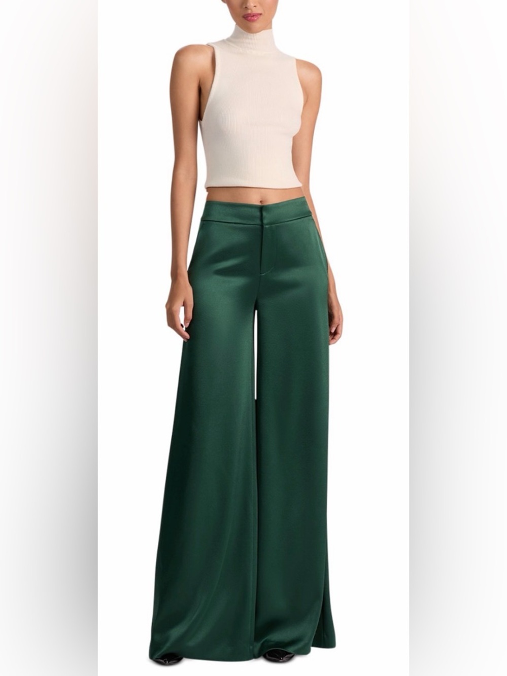 Alice + Olivia Nessi Wide-Leg Trousers. Top available for sale in size 10 & 12. - Picture 1 of 14
